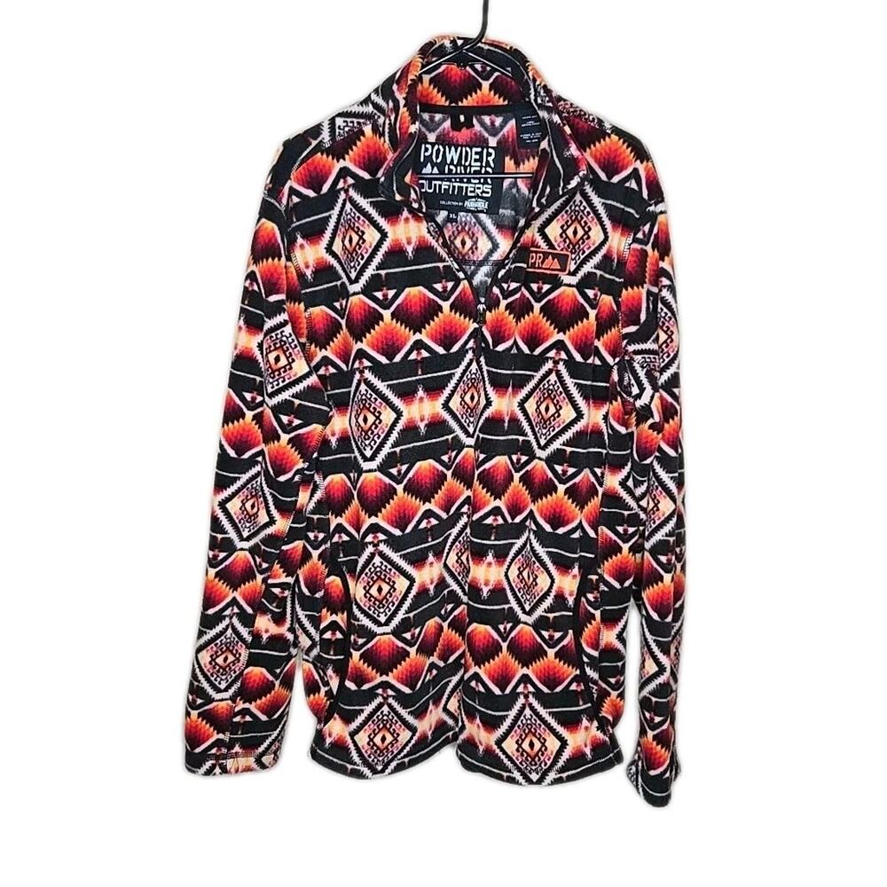 Powder River Outfitters Panhandle Fleece Pullover Aztec Southwest Size XL